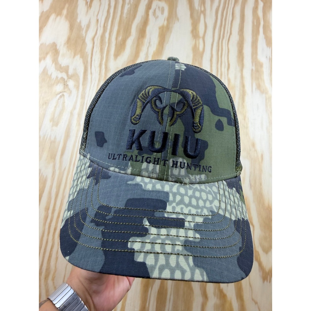 KUIU Ultralight Hunting Verde Camo Trucker Hat Mesh Back Adjustable Cap OSFM